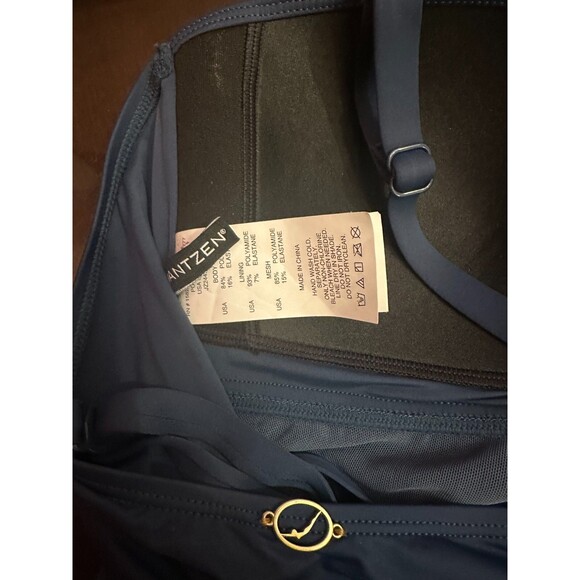 Jantzen One Piece Blue Cups Adjustable Straps Bathing Suit Size 12 - Picture 2 of 4